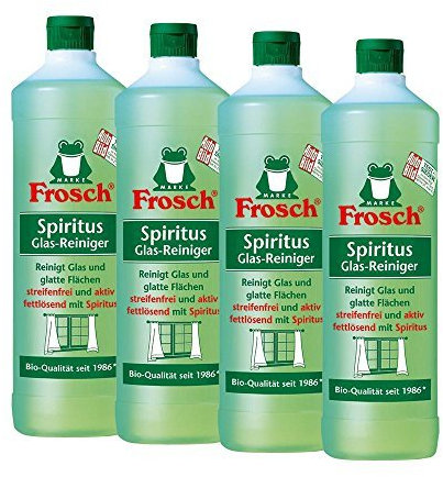 4x Frosch Spiritus Glas-Reiniger 1 Liter by Frosch