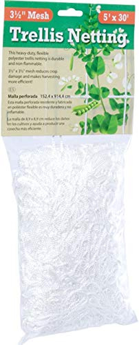 Hydrofarm Trellis Netting, 3.5 Mesh, Soft Woven String, 5' Wide X 30' Long, HGN30S, Increases Harvest
