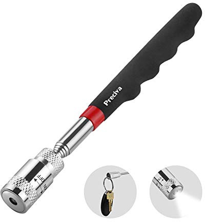 Magnetic Telescopic Pick Up Tool, Preciva 35Pounds PickingUp Stick Extendable to 68cm, Magnet Sticker Gadget, Flexible Grabber Toolkit, Portable Retriever Wand Gifts for Men, Father, Husband
