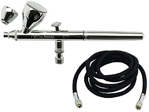 Iwata Airbrush Neo HP-CN mit Geflochtener Luftschlauch Fengda 3m passend 1/8 -1/8