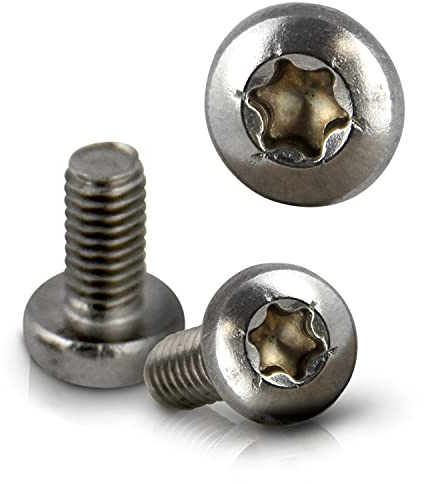 PROTECH 30 Stück Linsenkopfschrauben M2x4 A2 Edelstahl V2A TX Innensechsrund Torx-Antrieb Vollgewinde DIN 7985 Linsenschrauben