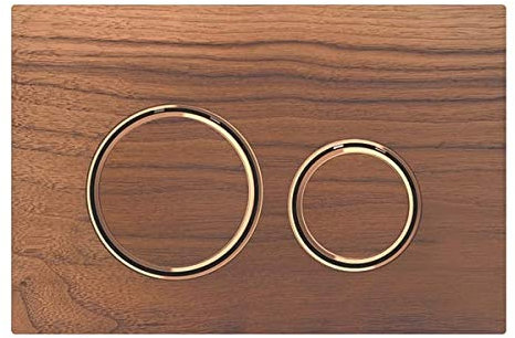 Geberit - Geberit Spülplatte - Betätigungsplatte schwarz matt, Amerikanisches Nussbaum Sigma21 für Doppelspülung Rotgold - Geberit