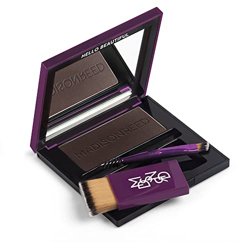 Madison Reed Root Touch Up Powder + Brow Filler – Ombra Dark Brown, Instant Gray Coverage, Conceals Roots & Fills Brows, For Hairlines & Thinning Hair, Temporary, 0.13 oz (60 Uses)