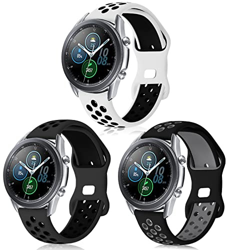 Armband kompatibel mit Samsung Galaxy Watch 3 45mm / Galaxy Watch 46mm Armband, 22mm Silikonarmband für Gear S3 Frontier/Classic/Huawei Watch GT 46mm / GT 2 46mm / GT2 PRO/Amazfit GTR 47MM