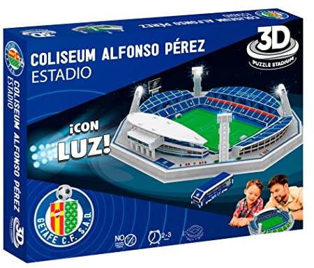 Bandai Eleven Force EF15303 3D-Puzzle, Stadion Coliseum Alfonso Perez (Getafe CF) mit Licht, detailliertes Sammlermodell, optimales Geschenk für Fußballfans
