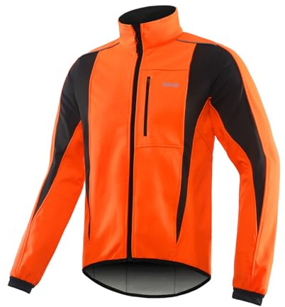 ARSUXEO Herren Radjacke wasserdicht winddicht Winter Thermal Atmungsaktiv Fahrradbekleidung 15K