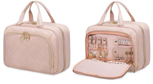 LOVEVOOK Beauty Case da Viaggio Donna con Scomparto per Gioielli, Impermeabile Trousse Trucchi Necessaire Alta Capacità porta Trucchi da Viaggio Makeup Bag da Appendere