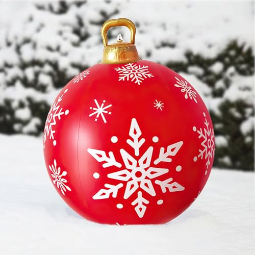 Bola de Navidad Inflable,Bolas Navidad Gigantes,Bolas de Navidad Gigantes para Jardin,Adecuado para Decoración de Fiestas de Navidad, Decoración del Hogar y Decoración de Jardines al Aire Libre