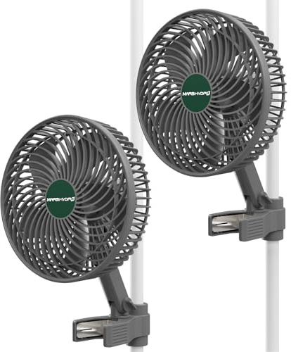 MARS HYDRO - Ventilatore a clip da 6 pollici per tenda, potente ventilatore oscillante a basso rumore per impianti idroponici, circolazione di ventilazione idroponica