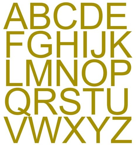 Bolsa de 264 letras adhesivas alfabeto altura 1 cm – dorado metalizado