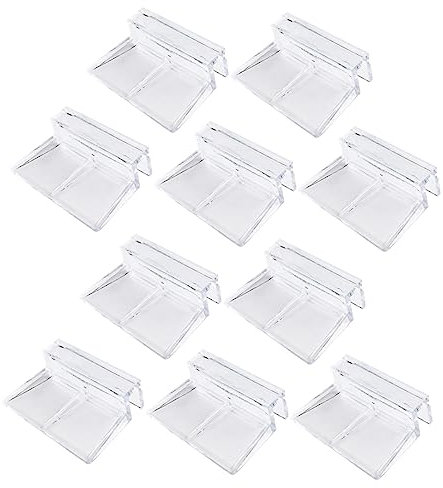 GRIRIW Aquarium Glas Abdeckung Clips 10 Stücke Aquarium Abdeckung Klammern Acryl Racks Sicher Und Praktisch