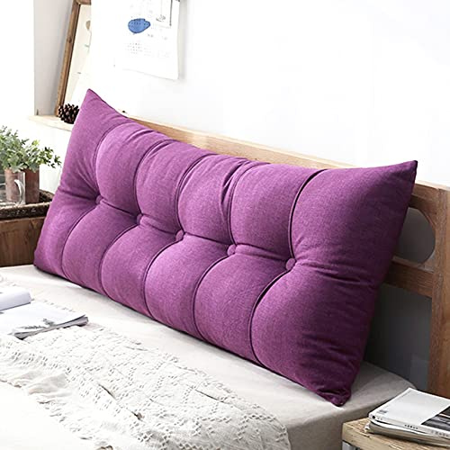 Large Rectangular Headboard Pillow Reading Support Cushion for Day Bed & Bunk Bed Removable Cover Lumbar Bolster Therapy