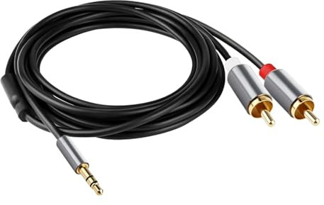 Cavo USB C Maschio a 2 RCA Maschio, Adattatore USB C a 2 RCA con Chip DAC, per Audio Hi-Fi iPhone 15 iPad MacBook Samsung Galaxy Huawei Laptop Soundbar Amplificatori Sistemi Hi-Fi TV e Subwoofer, 2M