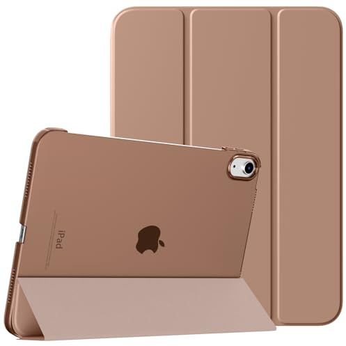 TiMOVO Case for iPad (A16) 11th Generation 11 Inch 2025/iPad 10th Generation 10.9 Inch 2022, Slim Stand Cover with Hard Translucent Back, Support Touch ID, Auto Wake/Sleep, Milky Coffee