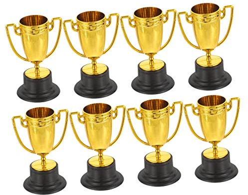 DECHOUS 8stücke Mini-trophäen Modell Für Junge Mädchen Baseball-trophäe Party-auszeichnung Spiel-preis-trophäe Fußball-trophäe Für Junge Mädchen Trophäenspielzeug Mini-trophäe Ornament Tro