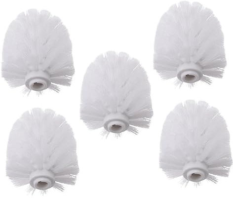 SHERCHPRY Cabezal del Cepillo De Limpieza para Inodoro Blanco, Repuesto Práctico, Set De 5 Piezas, Material Plástico Resistente, Compatible Mayoría Cepillos, Adecuado para Limpieza Doméstica