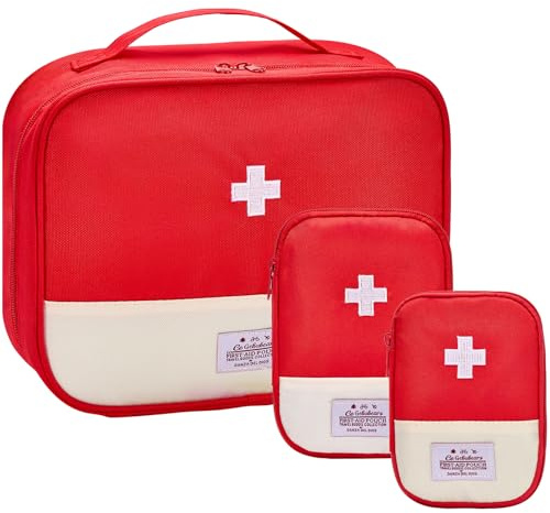 TianFukj 3 Stück Reiseapotheke Tasche, Große Kapazität wasserdichte Medikamententasche Reise, Reiseapotheke Tasche Leer, Reise Apothekentasche, MedizintascheReise für Home, Office, Reisen