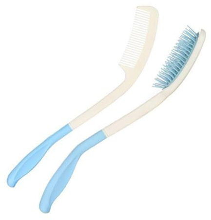 VICASKY 2pezzi Pettine Manico Plastica Pettine Manico per Capelli Bagnati e Asciutti Adatto Tutti i Tipi di Capelli per Uomini e Donne per Pazienti Anziani