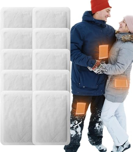 MWZBTG Toppe adesive termiche, scaldamani - Patch termiche per riscaldamento rapido invernale da 10 pezzi - Cerotti termici multifunzionali per le giornate fredde per viaggiare, lavorare, andare in
