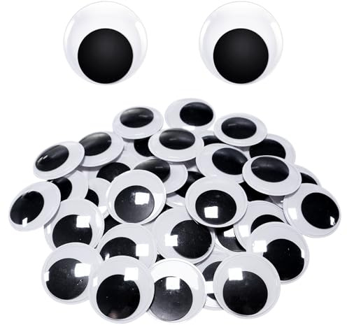 INNAL 30 Piezas Autoadhesivo Ojos Moviles Adhesivos 50 mm para Scrapbooking