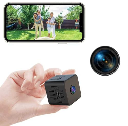 Mini telecamera nascosta 1080p, telecamera per interni, mini telecamera WiFi, telecamera di sicurezza domestica, con visione notturna, telecamera di sorveglianza HD, scheda SD, controllo APP