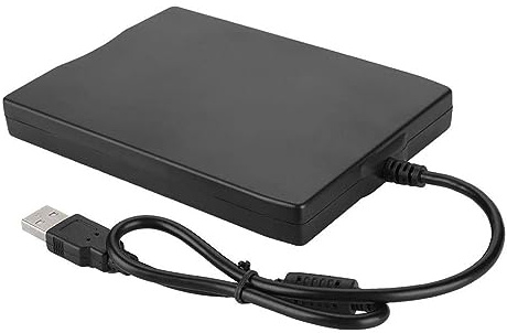 Pomoflexi USB Floppy Disk Reader Drive 3.5In Externer Tragbarer 1,44 MB FDD Diskettenlaufwerk für 7 8 2000 XP Vista PC Laptop Robust Einfach zu Bedienen