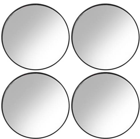 SHERCHPRY 4pcs 5X Suction Cup Magnifying Makeup Mirror Round Travel Set
