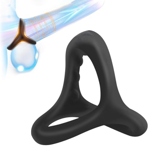 GNALIA Cock Ring 3 In 1, Anello Pene Ritardante Per Eiaculazione Precoce, Aumenta Potenza Erezione, Giocattoli Sessuali Coppia, 1 Pezzo, Diametro 35Mm