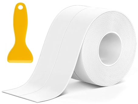 Bath Sealant Strip Self Adhesive 8M*5CM, Waterproof Wide Caulk Strip Sealant Tape, Strong Sticky Simple Seal Tape for Bathroom, Kitchen, Toilet, Wall Corners – Strong Adhesive, Leak-Proof