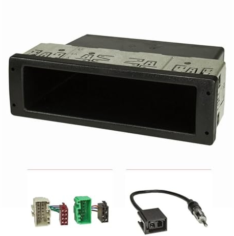 tomzz Audio 2456-001 Radioblende Set Profi-Version extrem stabil kompatibel mit Volvo S40 V40 Facelift Bj.2000-2004 mit Radioadapter ISO GT5 Antennenadapter DIN