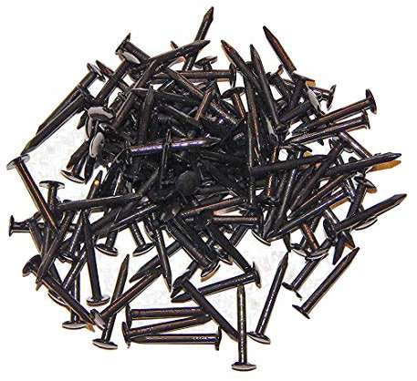 60 Stück Stahl-Bildernägel GEÖLT, Maße: 2,5 x 25 mm, Material: Eisen gehärtet, gebläut, Stahlnagel