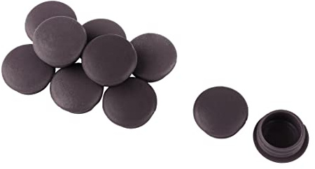 sourcing map Plastic Plug Furniture Cap Screw Cover 10pcs Brown for 14mm Dia Hole