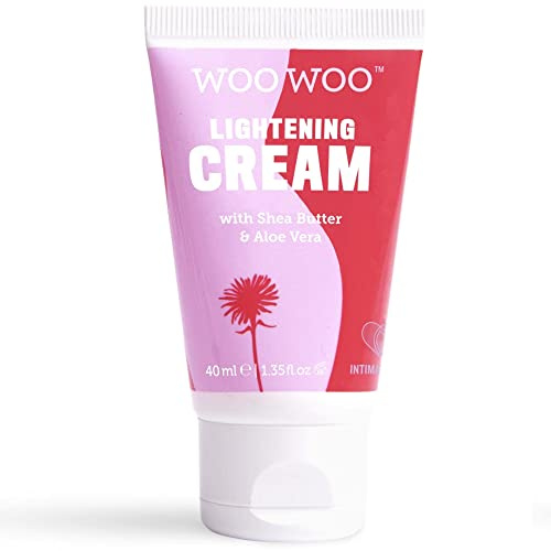 woowoo snabbverkande intim vitare och klargörande kräm för kvinnliga områden - sheasmör och aloe vera - 40 ml
