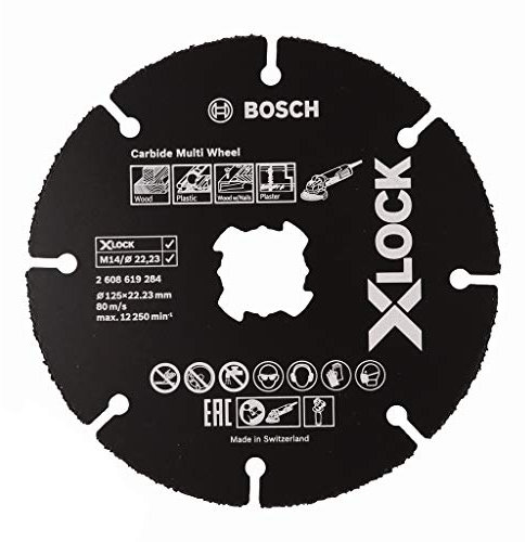 Bosch Professional 2608619284 Mola da Taglio, per Legno e Plastica, X-Lock, Ø125 mm, Diametro Ø: 22.23 mm, Spessore: 1 mm