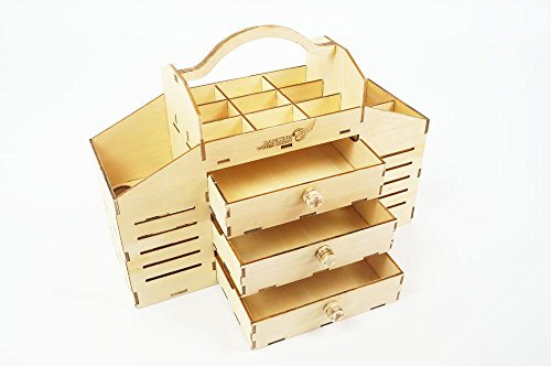 Dancing Wings Hobby 100% Wooden Tool box Drawer/Airplane Bracket Holder/Welding Station/Glue Desk for storage connectors plugs glues model accessories (VT02)