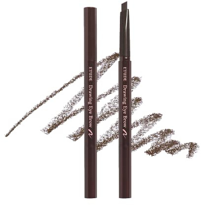 Etude House Augenbrauen zeichnen 0,25 g #1 Dunkelbraun 21AD | Langanhaltender Augenbrauenstift für weiches, strukturiertes, natürliches Augenbrauen-Make-up im täglichen Look | K-Schönheit