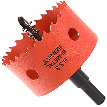 Dribotway Bi-Metall Lochsäge 2-11/16'' 68mm,M42 HSS Schneller Lochschneider,mit 1 Schaft und 1 Bohrer,Für Trockenbaumaterialien, Holz, Kunststoffe und Metalle, Schnitttiefe