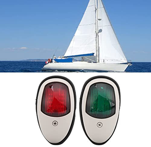 mumisuto Boat Navigation Light, Marine Boat Light LED 2PCS 10‑30V IP65 Waterproof Sailing Signal Warning Lamp Universal Port Side BowGreen and Red Light