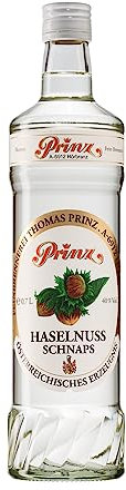 Prinz - Haselnuss Schnaps | Vollmundige Schnapsspezialität aus gerösteten Haselnüssen | Kräftig & nussig | Schonend mazeriert und doppelt gebrannt, 40% vol, 0.7 l