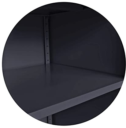 Schrank & Stuhl zusätzlicher Fachboden | Einlegeboden für Flügeltürenschrank | Stahlschrank 92x50 cm (BxT) inklusive je 4 Fachbodenträger (anthrazit (RAL 7016))