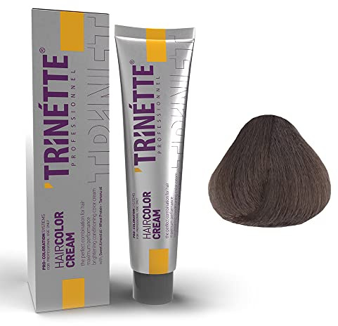 Trinette Professionelle No7.2 Mittelblond Irisé Permanente Haarfarbe Creme 100 ml – Strahlende Farbergebnisse, Sanfte Lichtreflexe, Hohe Deckkraft, Langanhaltende Salonqualität