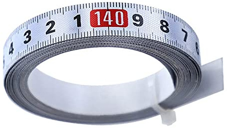 1 to 3M Self Adhesive Measuring Tape Stainless Steel Miter Tape Measure for T-Track, Router, Table Saw, Mitre Saws, T-Rails, Band Saws, Woodworking Tools, Sewing Machines - Right To Left (2 Meter)