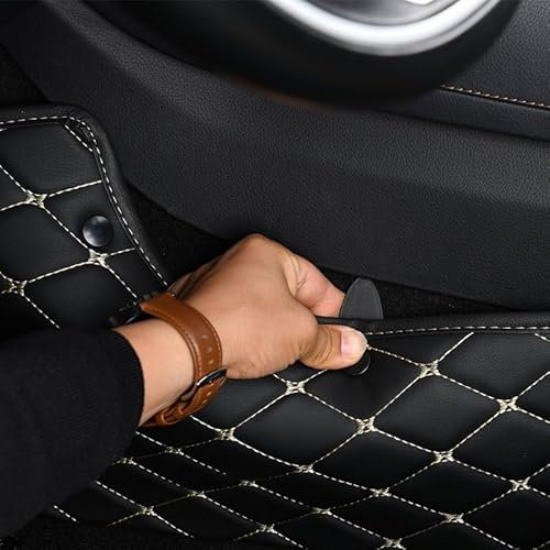 Automatten Für Jeep Für Renegade 2016 2017 2018 2019 Auto Teppich Boden Matte Auto Fuß Pad Custom Zubehör Auto Fussmatten Set (Farbe : Beige)