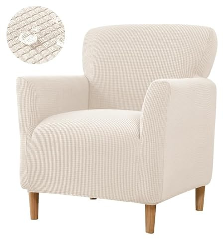 FUANGUI Banquet Armchair Slipcover Chair Covers with Arms Stretch Club Chair Slipcover Soft Armchair Sofa Covers Anti-Slip Furniture Protector for Dogs Pets Home Living Room Decor, 03