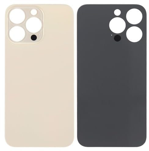 Back Glass Replacement for iPhone 12 Pro Max with, Big Hole Rear Back Cover Glass Replacement All Carriers (Gold)