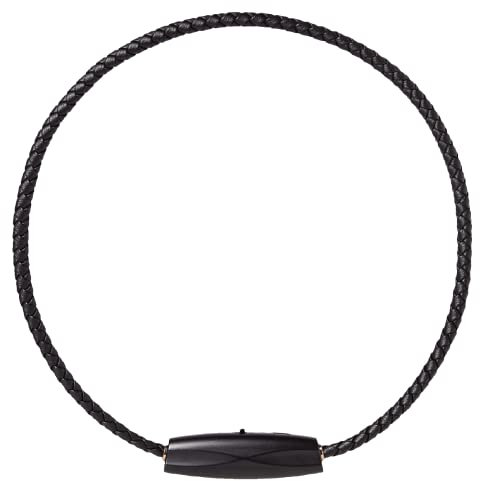 Airvida M1 Purificateur d'air ionique portable (Noir) | Collier en titane (50cm) | Rechargeable par USB | Pour le quotidien et en voyage
