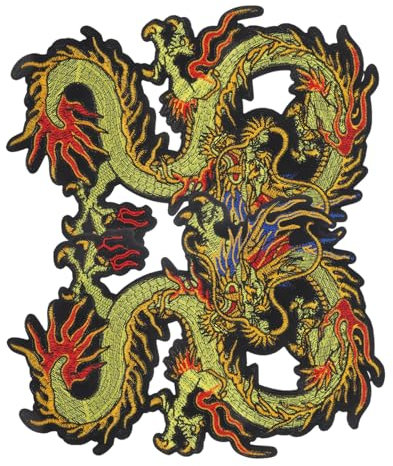 HOODANCOS 2stücke Aufbügelbare Drachen-applikationen Für Kleidung Diy-flicken Zum Reparieren Und Dekorieren Aus Hautfreundlichem Material Einfach Aufzubügeln Nähen