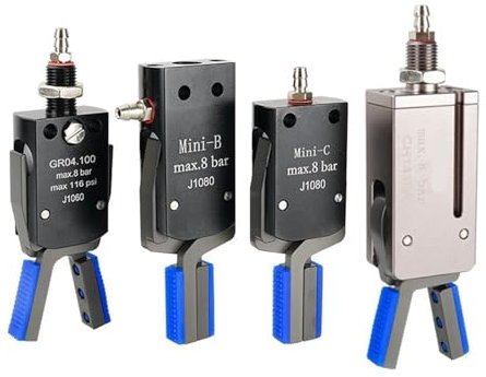 EGTDSFGJA Manipulatorvorrichtung, Mini-Greifer, Externe Expansion, pneumatische Klemme, rutschfeste Abdeckung, Spritzguss-Manipulator-Zubehör(Size:Mini B)
