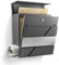 NewHabitat I Moderner Briefkasten Anthrazit mit Zeitungsfach - Wandbriefkasten Rostfrei und UV-beständig, inkl. Montagematerial
