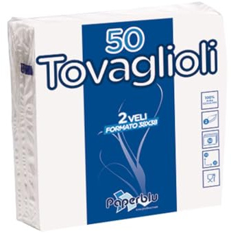 Tovaglioli BIANCHI Doppiovelo 2 veli per cucina feste party 38x38 cm in pura cellulosa made in italy ideali per attività sagre mense (500 Tovaglioli)